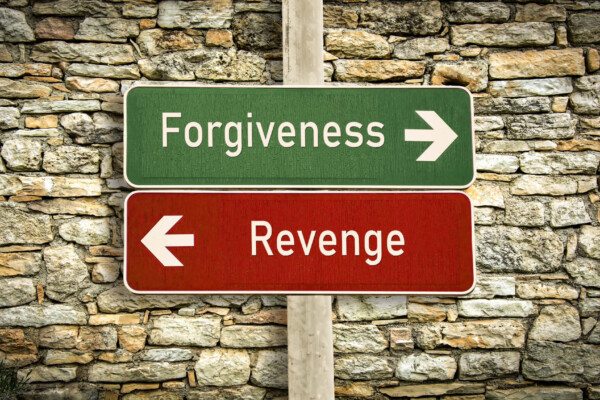 Street Sign Forgiveness versus Revenge