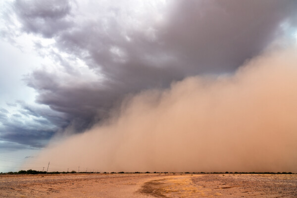 Haboob dust storm in desert