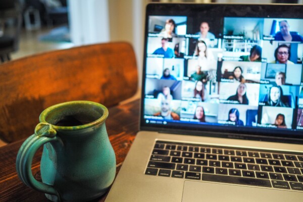 Zoom video chat or meeting, virtual party