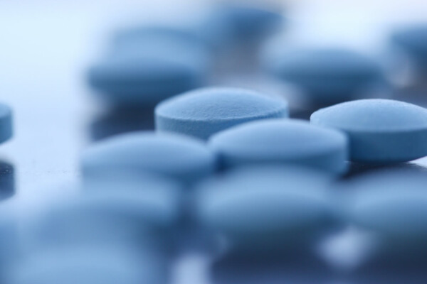 Blue pills (Viagra, erectile dysfunction drug)