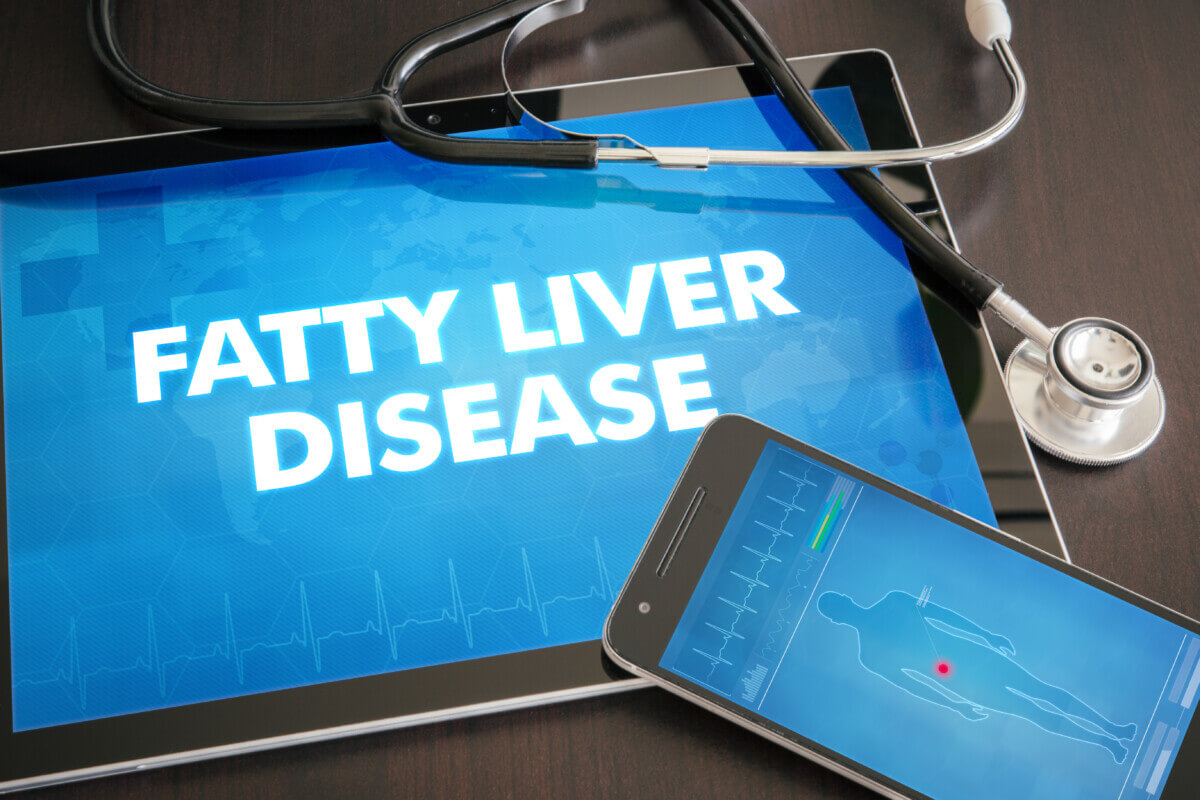 Fatty liver disease (liver disease) diagnosis medical concept
