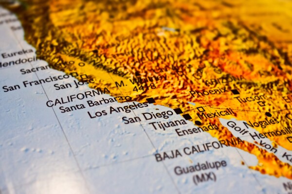 California on map