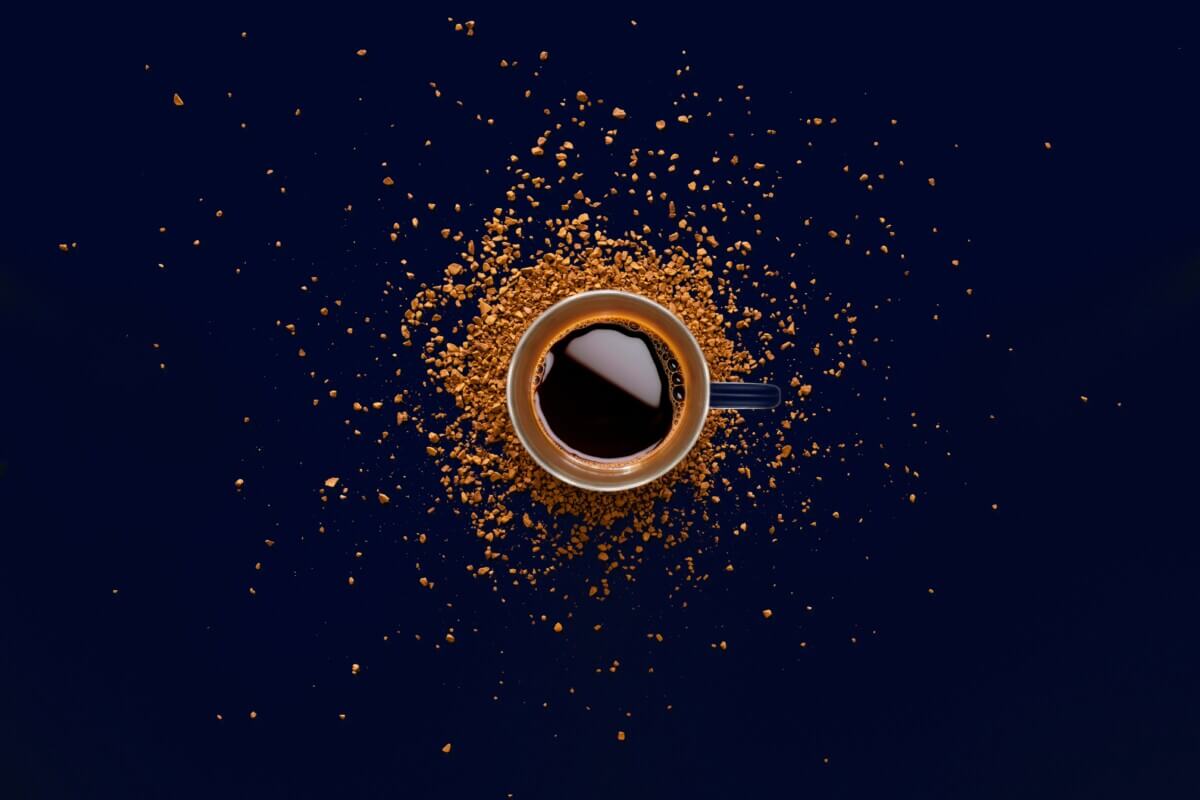 Cup of instant coffee
