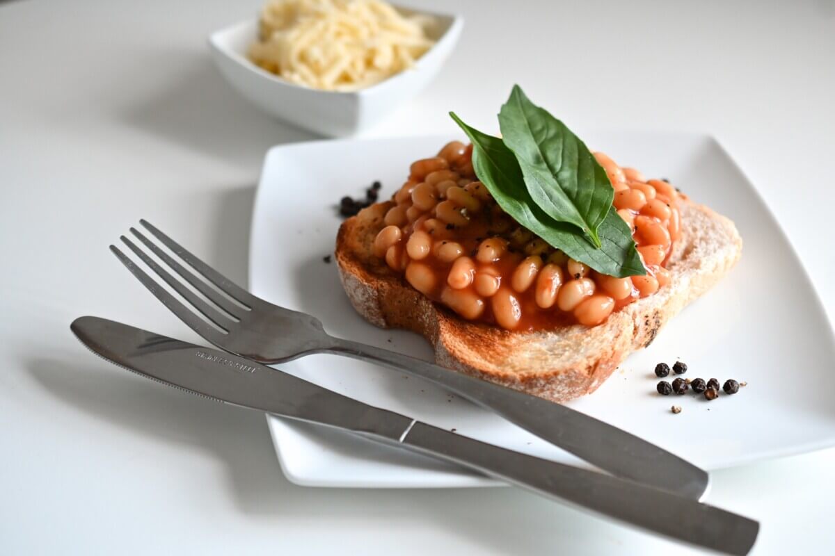 Beans spread on top of toast can be a tasty way to get your dose of fiber.