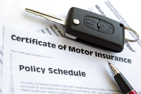 Car insurance policy with key
