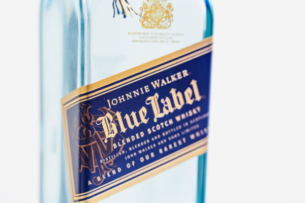 Johnnie Walker Blue Label whiskey bottle