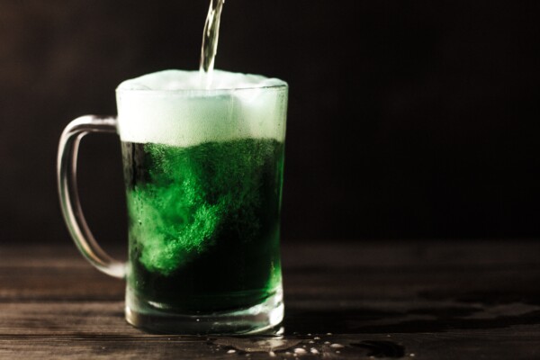 Mug with green Irish beer