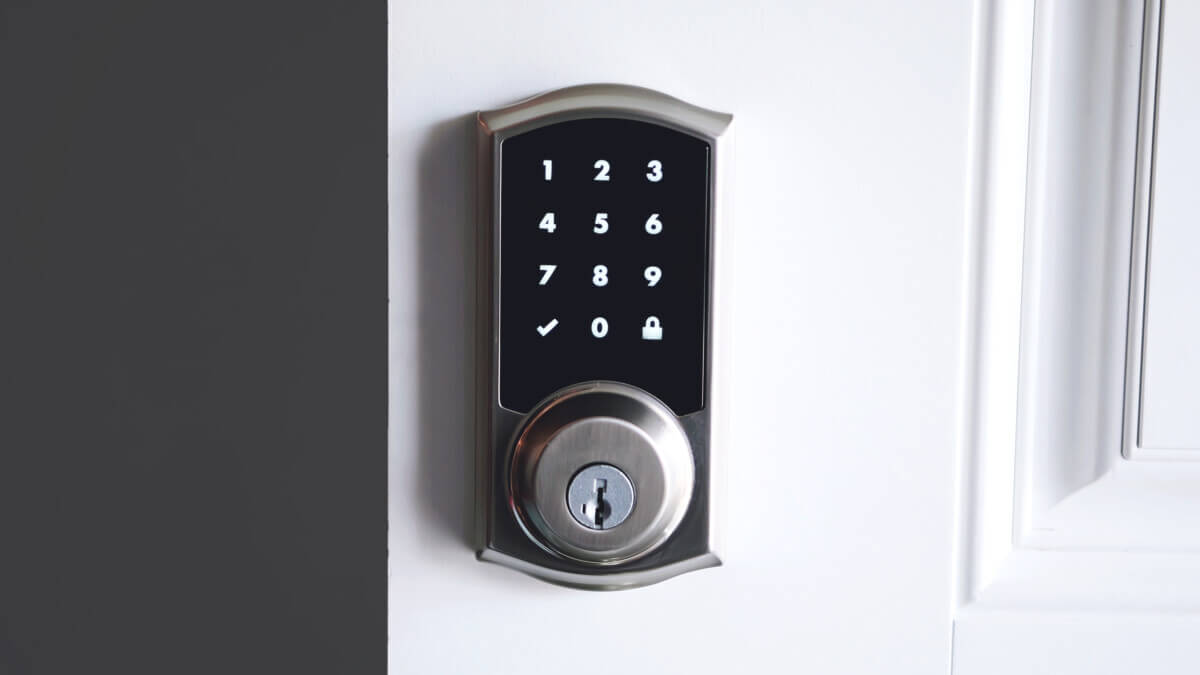 Digital smart lock on a door