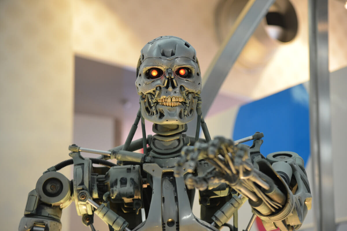 Human Size T-800 Endoskeleton Model from the Terminator 3D in Universal Studios Japan.