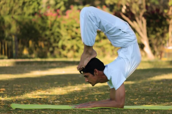 Man doing a yoga pose