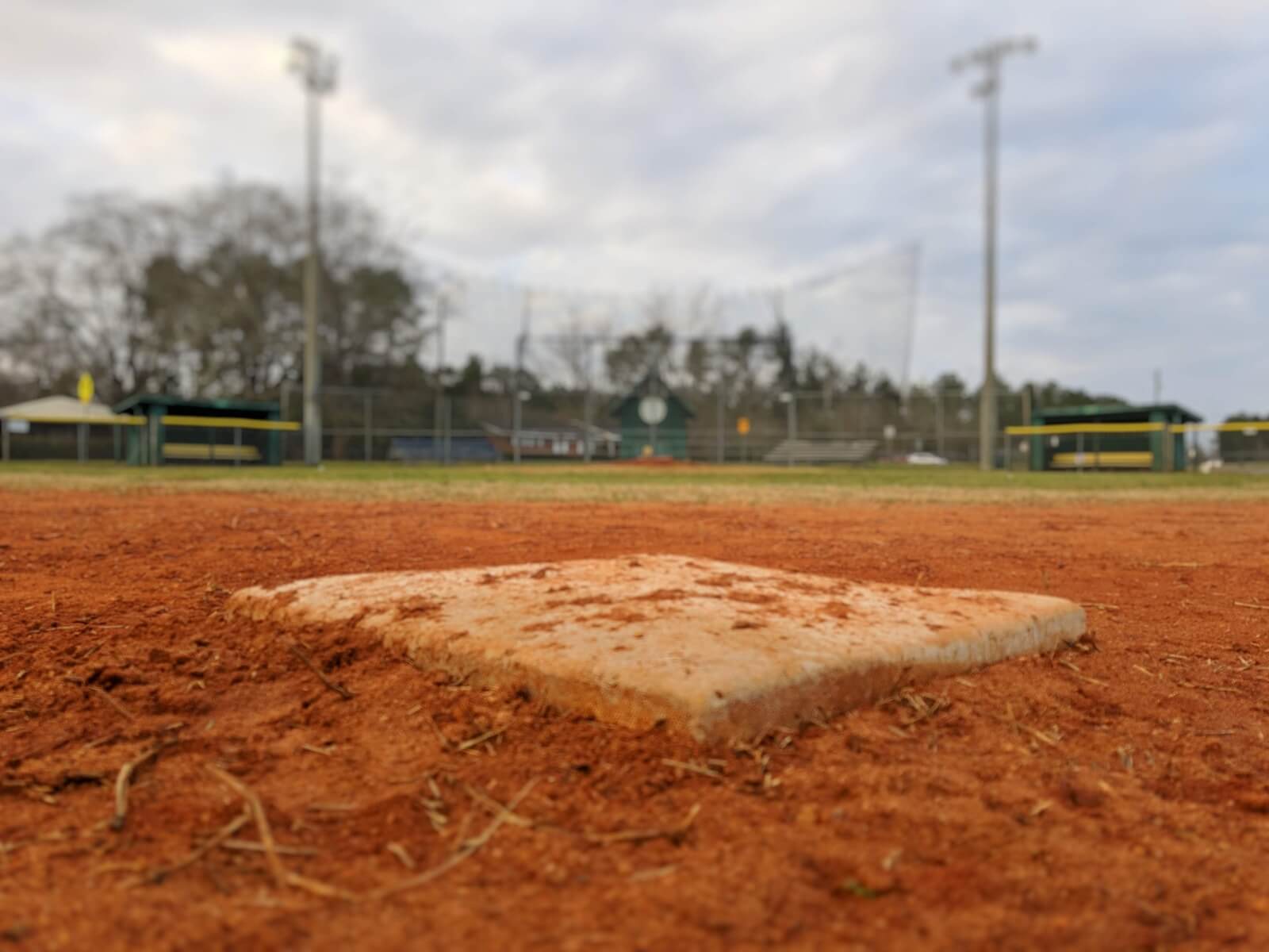 image of second base at ground level