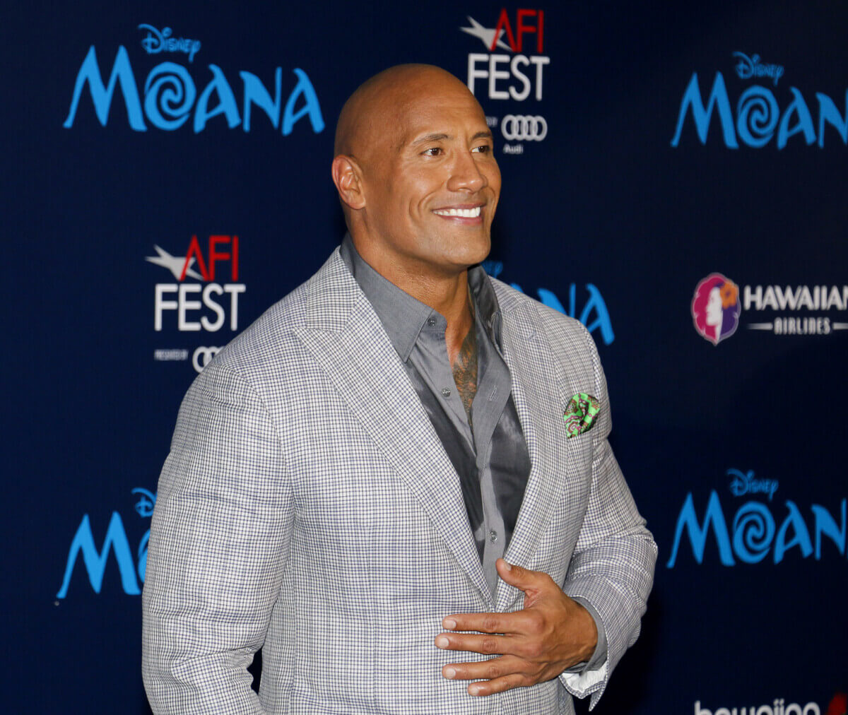 Dwayne Johnson at the AFI FEST 2016 Premiere of “Moana” in 2016