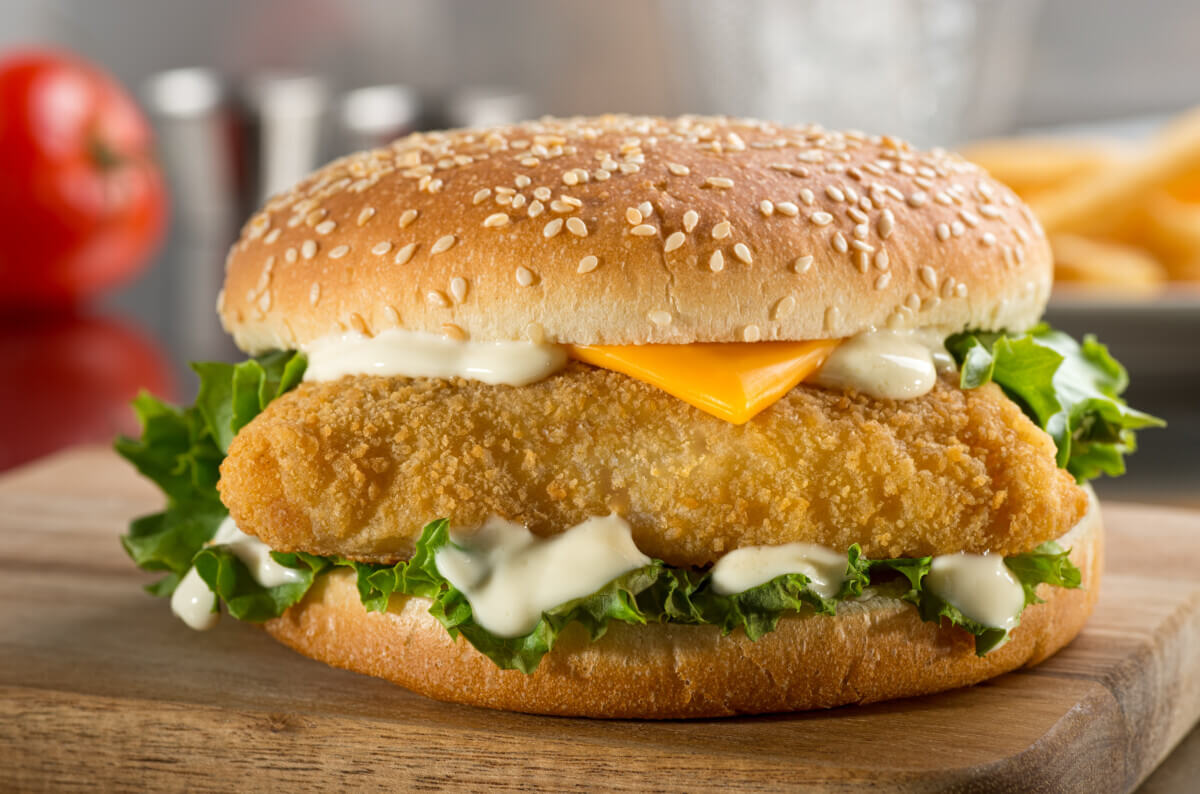 A fried fish sandwich