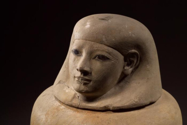 Limestone Canopic Jar of the Egyptian lady Senetnay