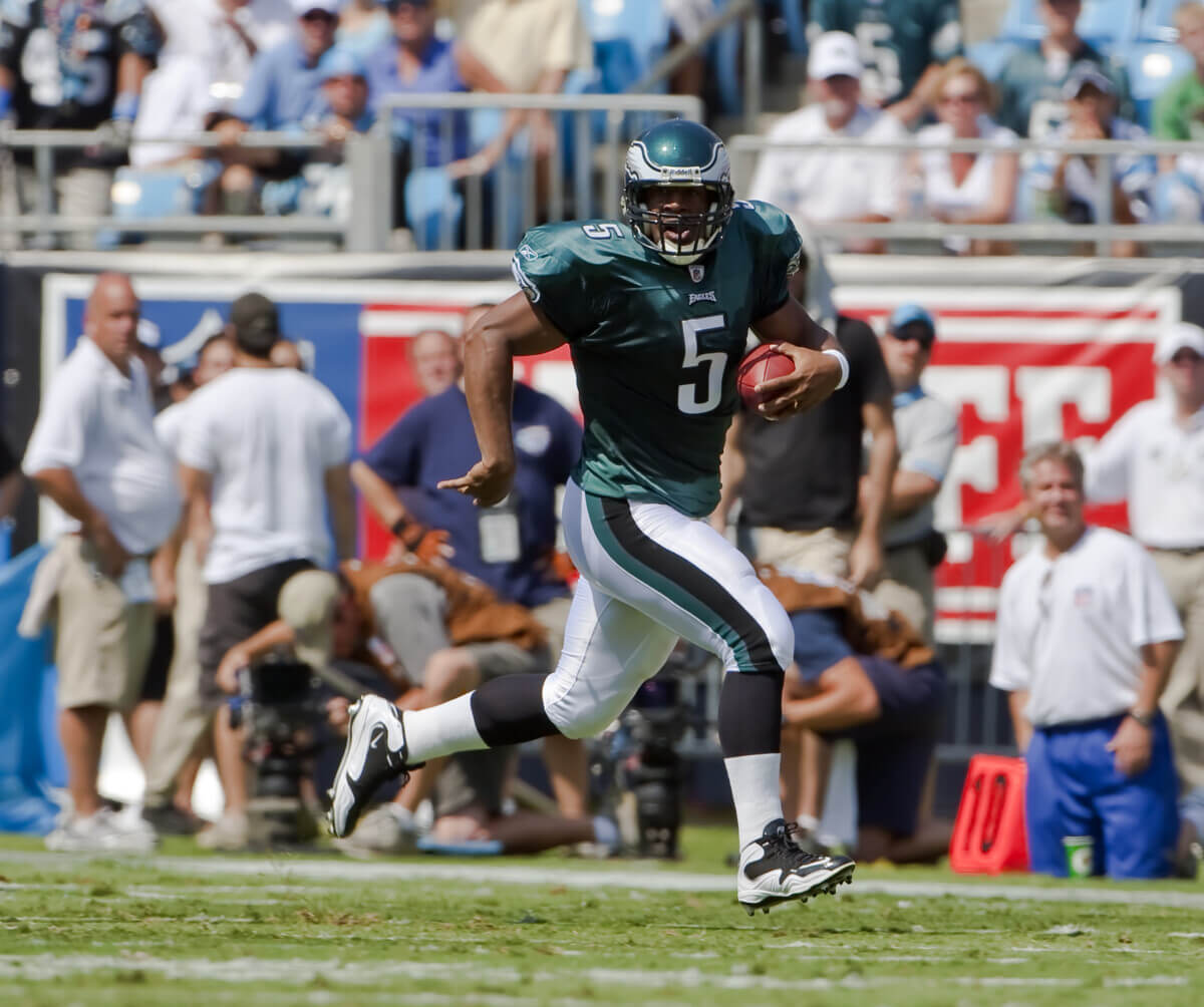 Donovan McNabb during an Eagles vs. Panthers game in 2008