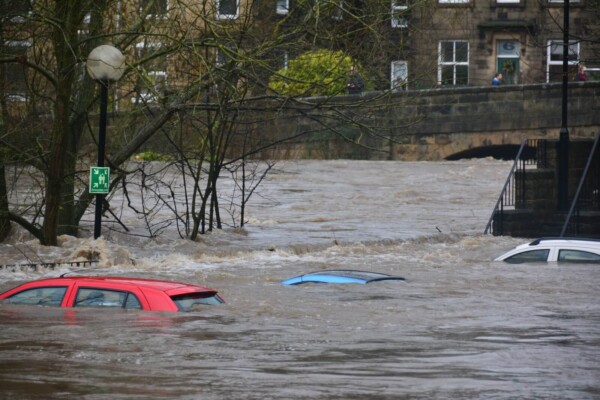 cars under water during flood