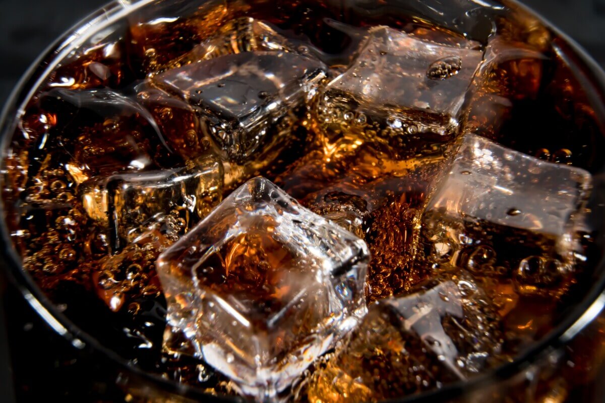 A cup of iced coke