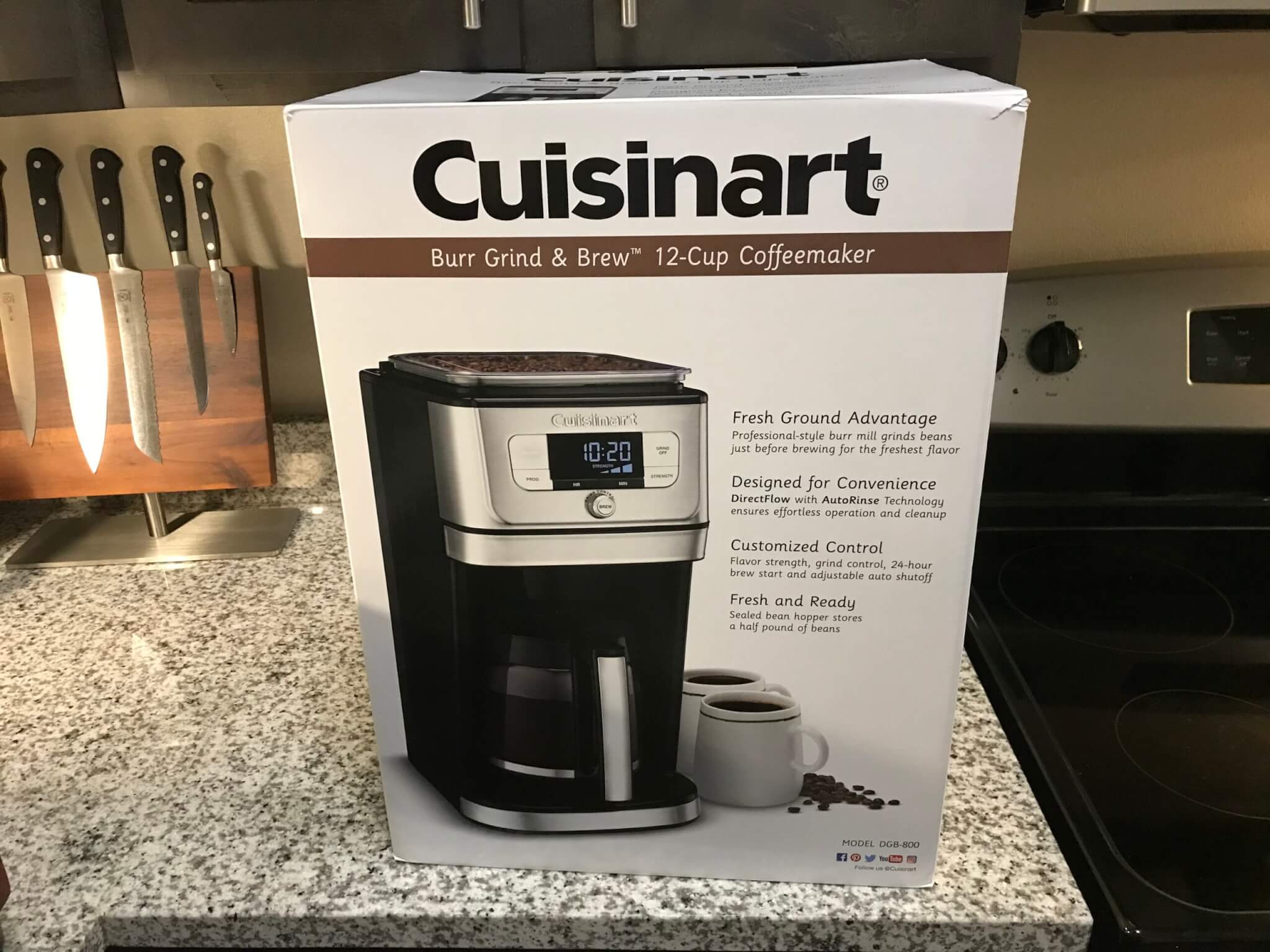 Cuisinart DGB-800 Fully Automatic Burr Grind & Brew, 12-Cup Glass in Box