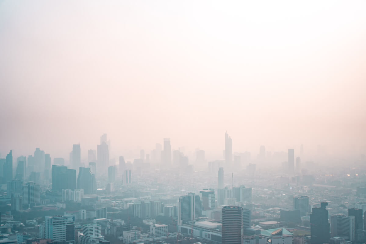 Smog and air pollution in a major city