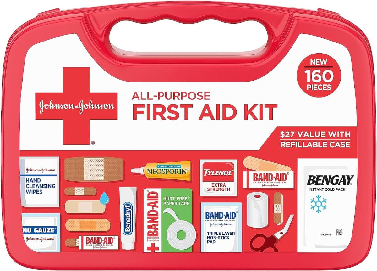 An Amazon Best Seller: Johnson and Johnson Portable First Aid Kit