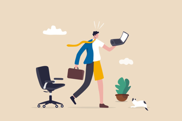 From Office To Home: Remote work illustration