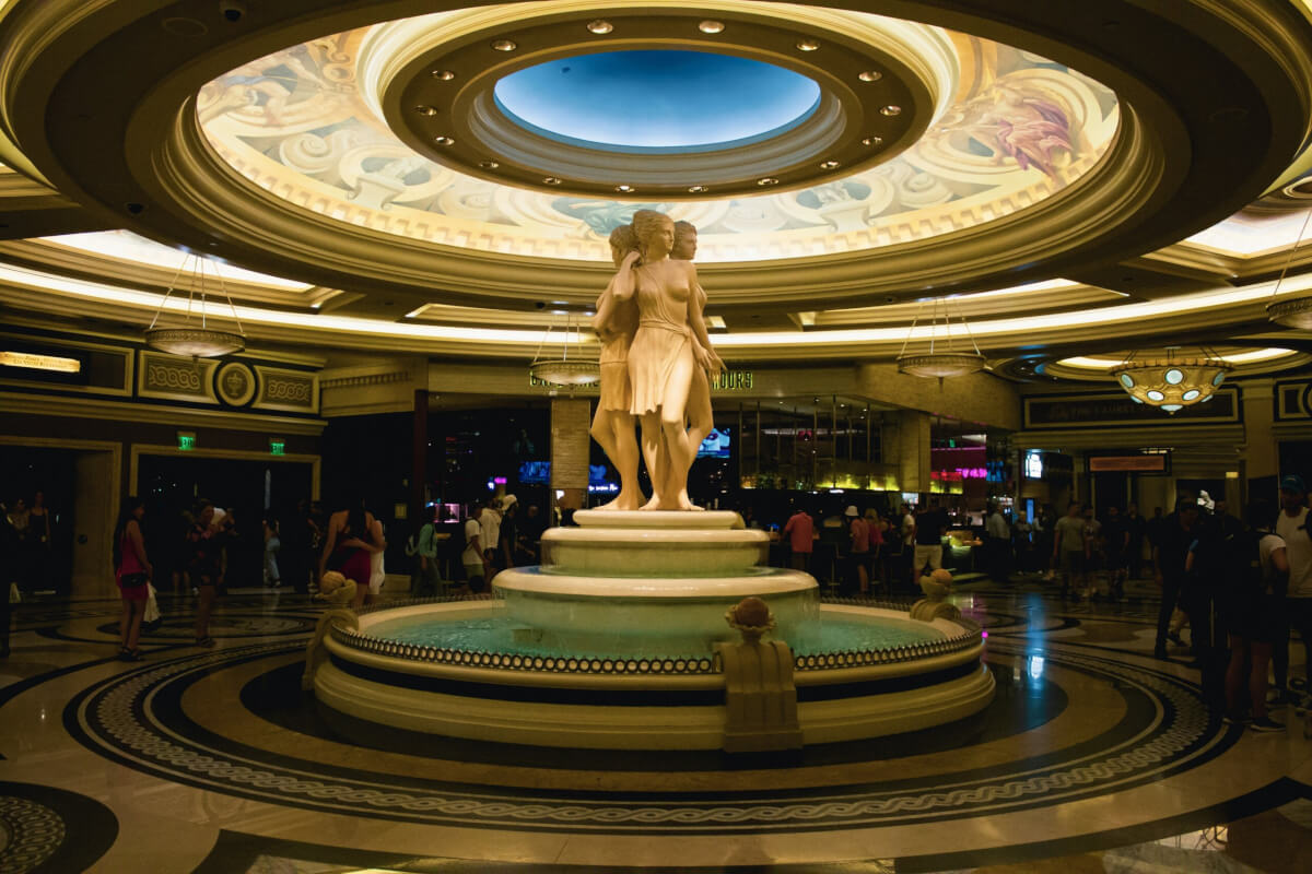 Inside Caesar's Palace in Las Vegas