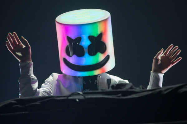 Marshmello performing in 2018